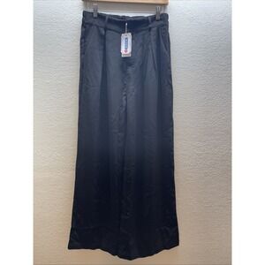 Daceslon Black Stretch Wide Bottom Slacks Woman's Size Medium  NEW‎
